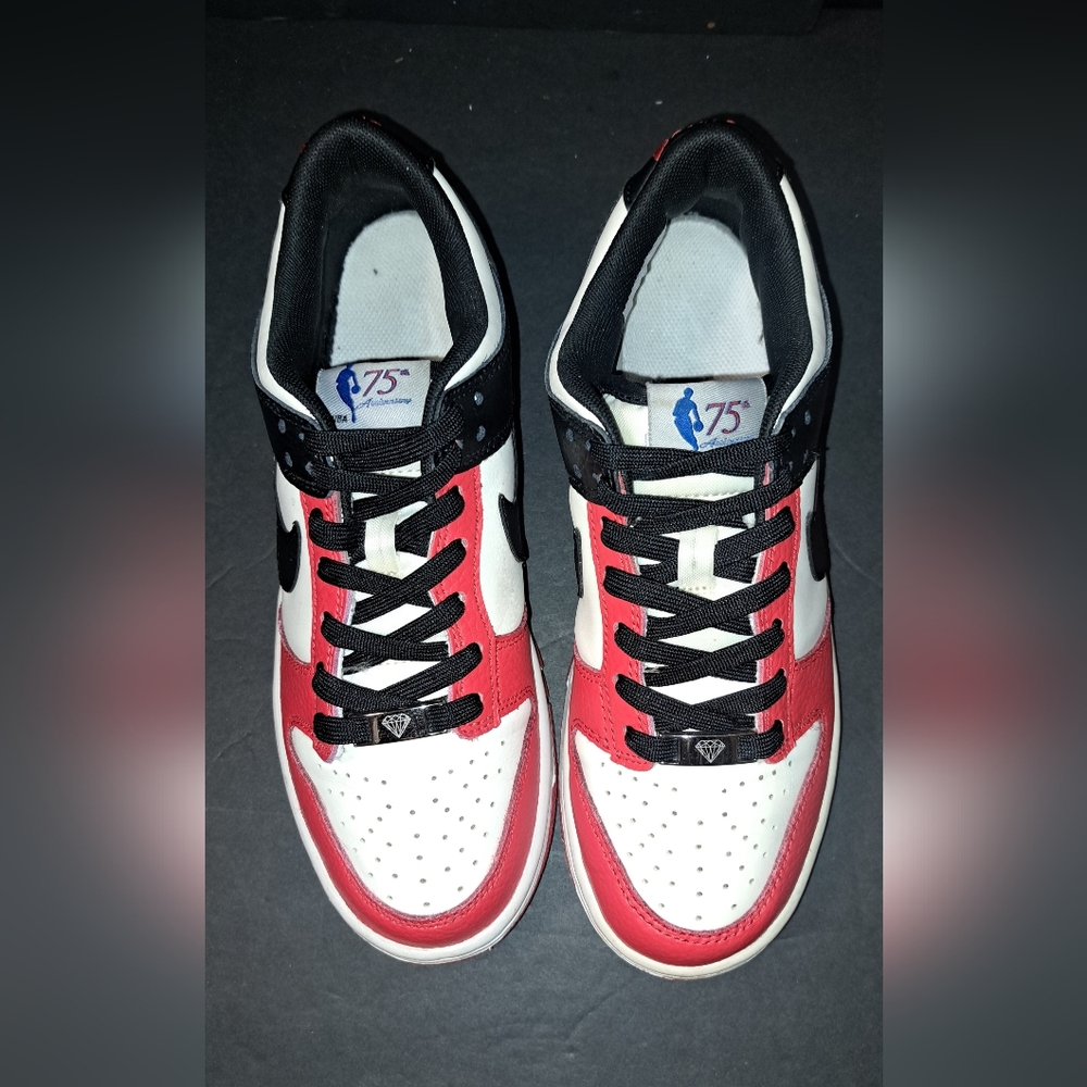 Nike NBA x Dunk Low EMB “75th Anniversary, Youth Size 6.5, Women Size 8.